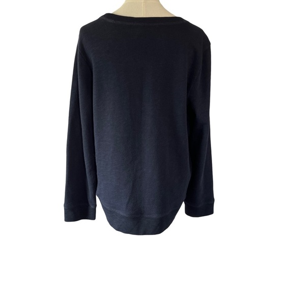 J.Crew Floral Brocade Navy Sweatshirt Womens Size Large GUC - Picture 5 of 7